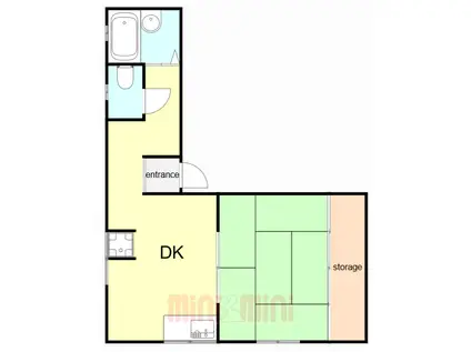 サニー神戸マンション(1DK/5階)の間取り写真