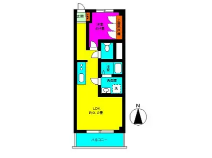 富士見台ファミリーコーポ(1LDK/3階)の間取り写真