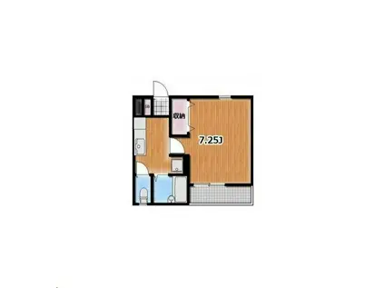 ミレニアムハイツ(1K/1階)の間取り写真