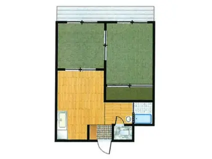 七和ビル(2DK/2階)の間取り写真