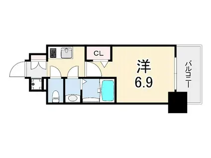 フォーリアライズ尼崎エラン(1K/5階)の間取り写真