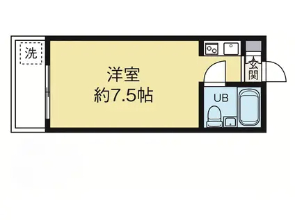 駒込K&M(ワンルーム/4階)の間取り写真