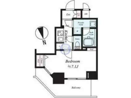 エスライズ本町東(1K/7階)の間取り写真