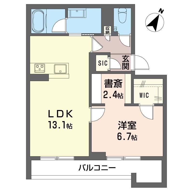 グレイス南林間(1LDK/3階)の間取り写真