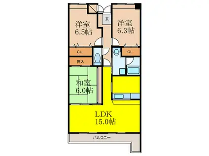 セレッソ(3LDK/4階)の間取り写真