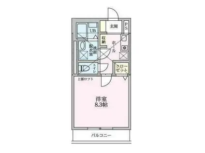 グリーンヒル光ヶ丘(1K/1階)の間取り写真