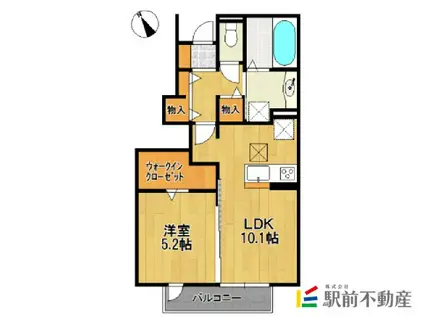 メゾン セソア(1LDK/1階)の間取り写真