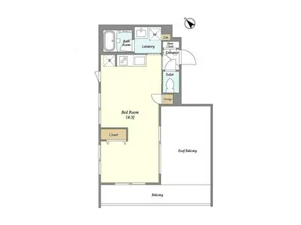 ASTILE西新宿II(ワンルーム/4階)の間取り写真