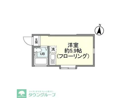 ルミエール中野(ワンルーム/1階)の間取り写真