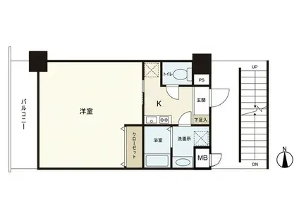 フローレンス城西(1K/2階)の間取り写真