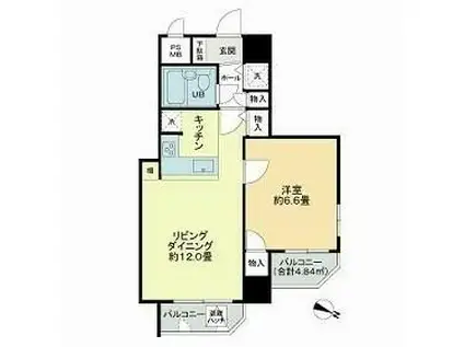 グローリア初穂千駄木・ヴェルデ千駄木(1LDK/8階)の間取り写真