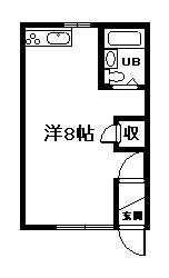 ダイワハイツ(ワンルーム/1階)の間取り写真