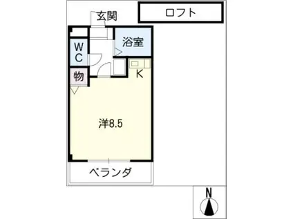 アメニティー・ボックス(ワンルーム/3階)の間取り写真