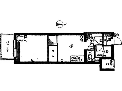 プレジデントハイム(1DK/2階)の間取り写真