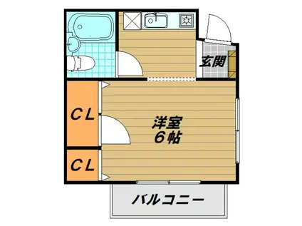 アーバン東須磨(1K/3階)の間取り写真