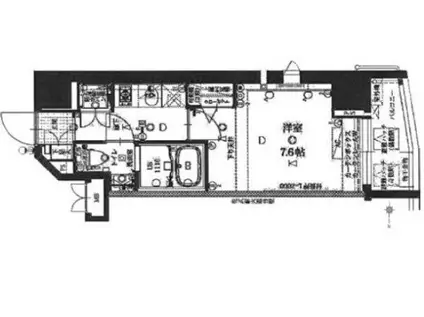 プレスタイル入谷II(1K/11階)の間取り写真
