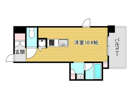 ディアグランデ難波東(ワンルーム/2階)の間取り写真
