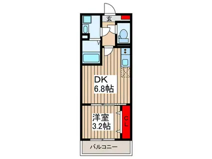 VILLAGE LUMINOUS(1DK/3階)の間取り写真