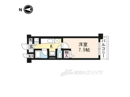 ステラ新町(1K/3階)の間取り写真