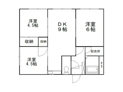 IN-IB(3LDK/2階)の間取り写真