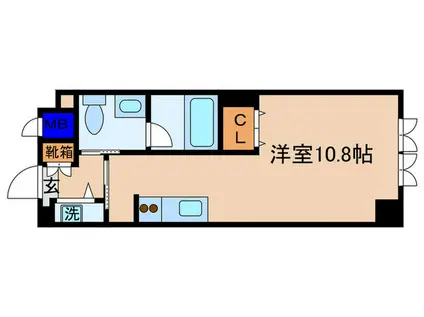 ヴォール・ベフィンデン(ワンルーム/2階)の間取り写真