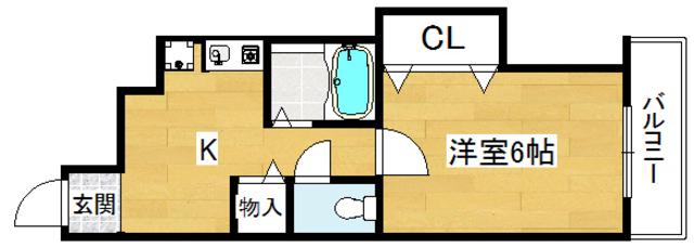 JEUNESSEMM(1K/4階)の間取り写真