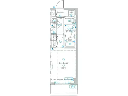 DIPS上板橋(1K/1階)の間取り写真