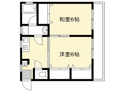 ニューホライズン松本(2K/4階)の間取り写真