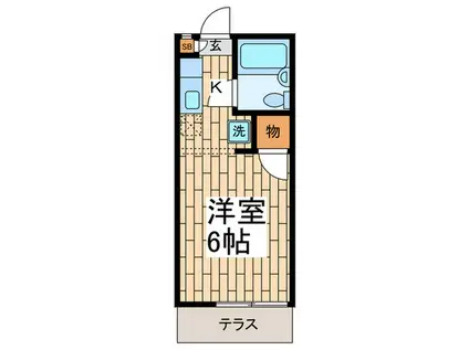 レジデンス西馬込(1K/1階)の間取り写真