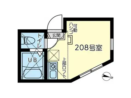 グランセルシア金沢文庫(ワンルーム/2階)の間取り写真