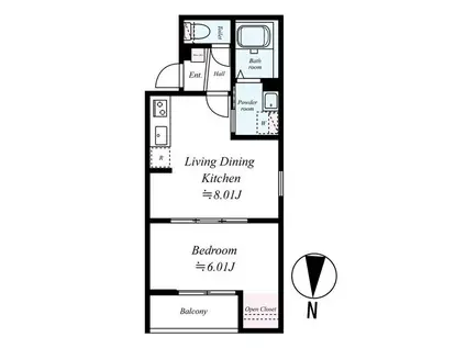 GRADUS上溝IV(1LDK/3階)の間取り写真