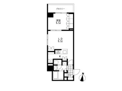 プライマル錦糸町(1LDK/5階)の間取り写真