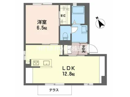 メゾンパストラルII(1LDK/1階)の間取り写真