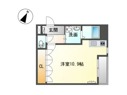 ブルーム(ワンルーム/1階)の間取り写真