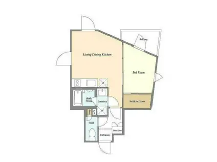 THE AIGRETTE MINAMI‐KAMATA(1LDK/5階)の間取り写真