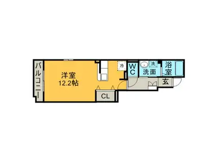 ファミール江明(1K/1階)の間取り写真