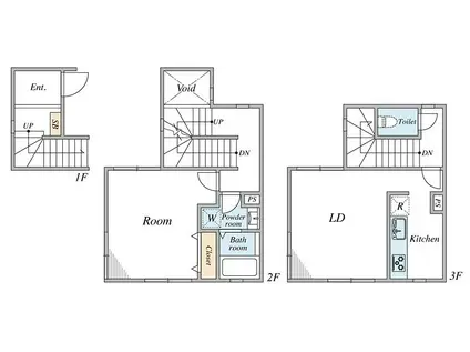 BELLEVIAGE NAKAMEGURO(1LDK/2階)の間取り写真