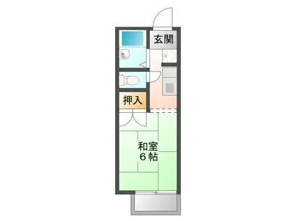 ポイント33(1K/1階)の間取り写真