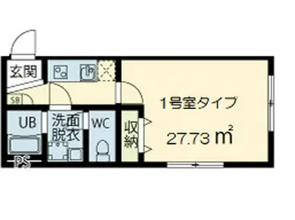 GLOBE RESIDENCE212(1K/3階)の間取り写真
