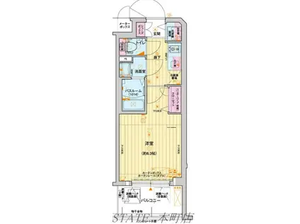 レオンコンフォート堀江公園(1K/7階)の間取り写真