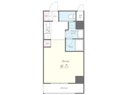 城北テラス(ワンルーム/2階)の間取り写真