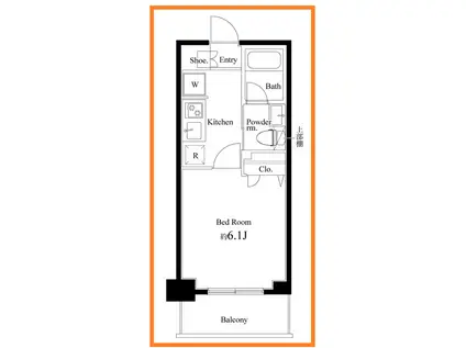 COURT BLANCHE(1K/1階)の間取り写真