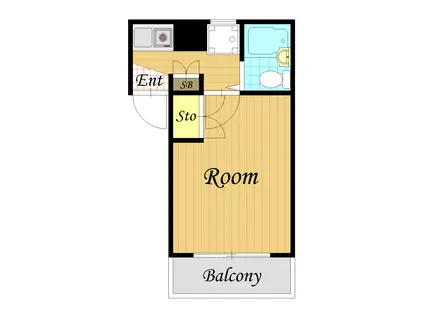 サンハイム(1K/2階)の間取り写真
