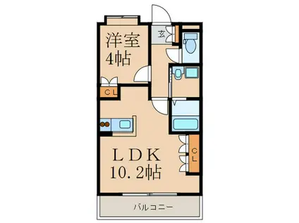 グランチェスタメゾン(1LDK/1階)の間取り写真