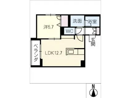 シャーメゾンリアンI(1LDK/3階)の間取り写真