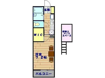 レオパレスキルシェンII(1K/1階)の間取り写真