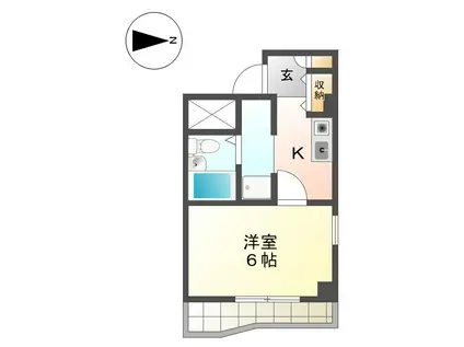 第10諏訪ビル(1K/2階)の間取り写真
