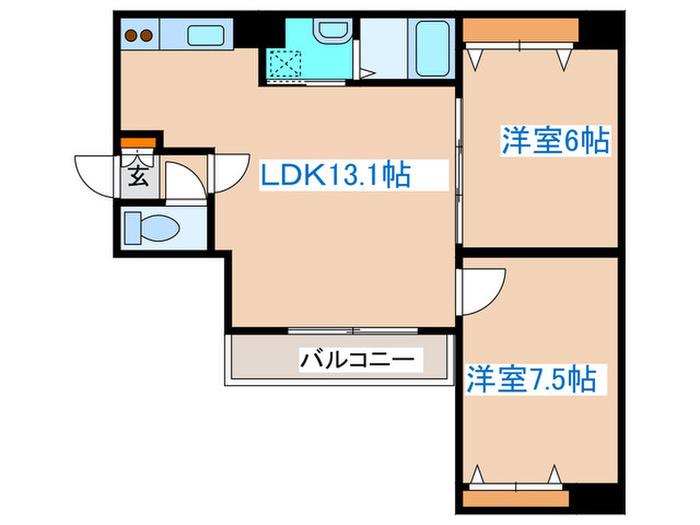 PROD23(2LDK/3階)の間取り写真