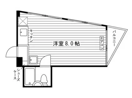 K2ビル(ワンルーム/4階)の間取り写真