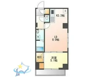 スペチアーレ プリーモ(1LDK/11階)の間取り写真